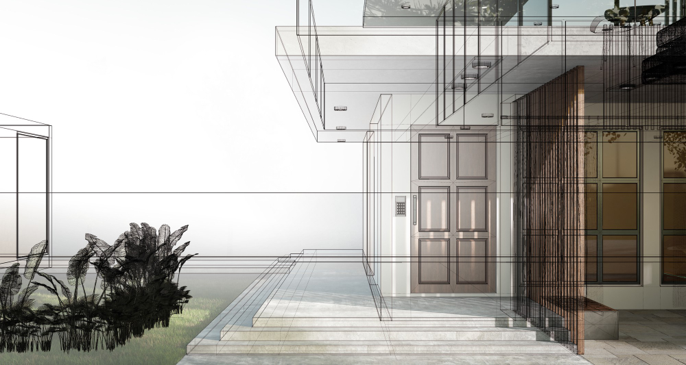 Image of architectural plans for a house.