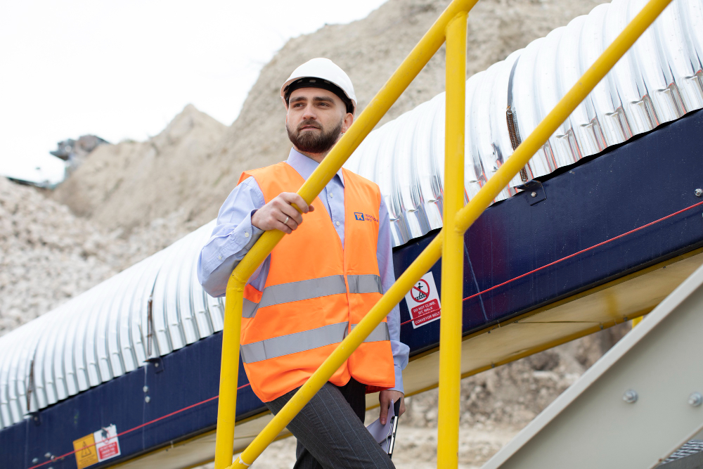Image of a civil engineer on site.