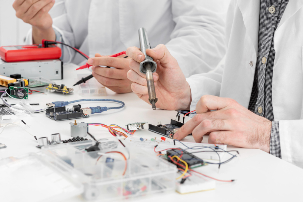 Image of electrical wires and chip.
