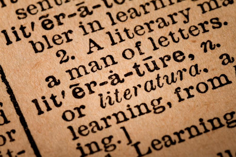 Image of wording with linguistic pronunciation. 