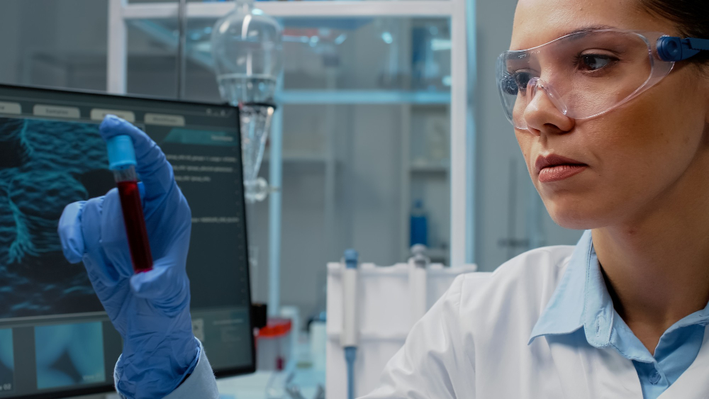 Image of biomedical engineer at work