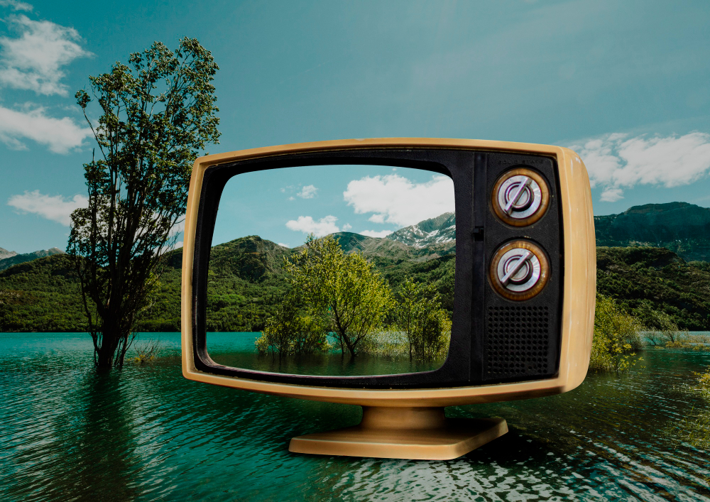 Image of  TV to depict Creative Advertising degree. 